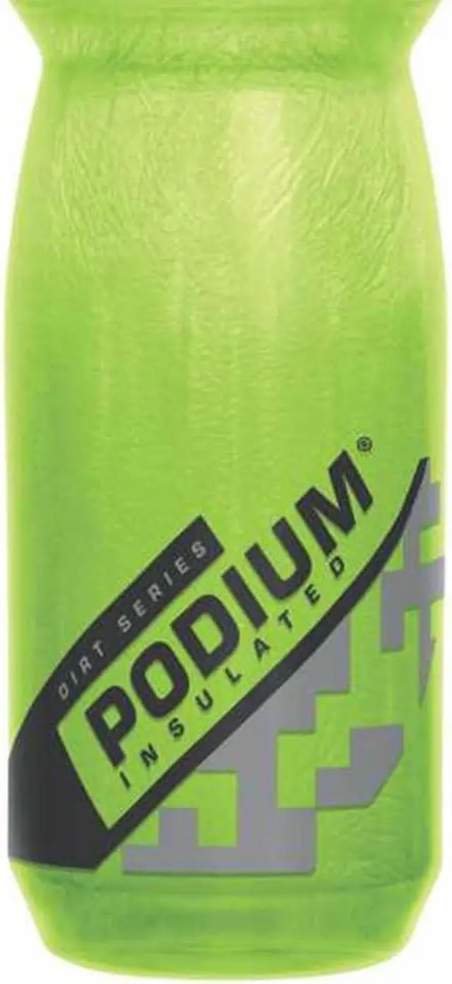Alt view image 3 of 7 - CamelBak Podium Dirt Series Chill Insulated Mountain Bike Water Bottle 21oz, Lime