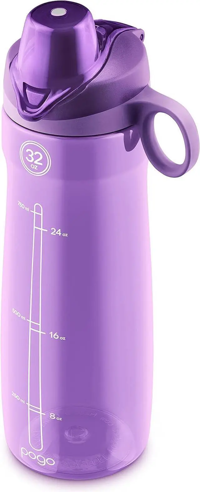 Alt view image 4 of 5 - Pogo Plastic Water Bottle with Chug Lid and Carry Handle, Reusable, BPA Free, Dishwasher Safe, Perfect for Travel, School, Outdoors, and Gym | 18oz, 32oz, 40oz, 64oz