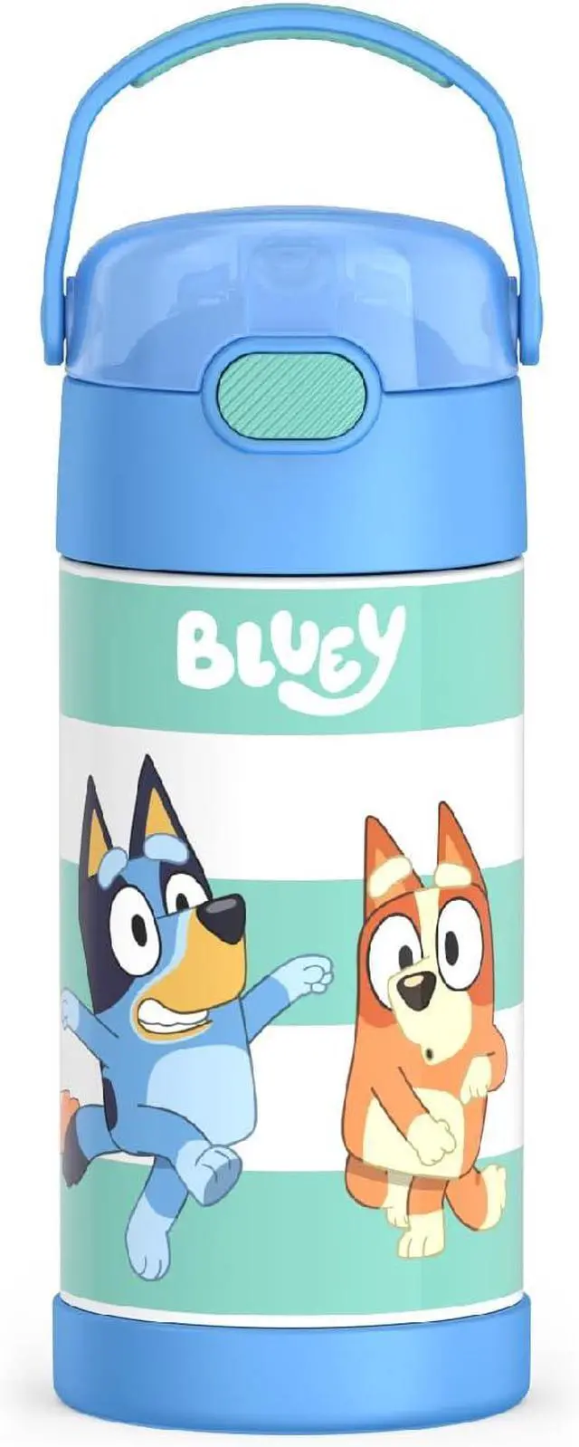 Main image of THERMOS FUNTAINER Water Bottle with Straw - 12 Ounce - Kids Stainless Steel Vacuum Insulated Water Bottle with Lid, Bluey