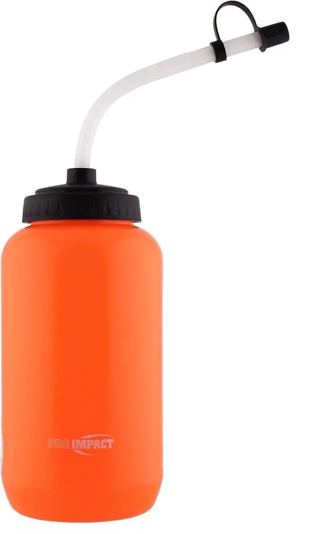 Main image of Pro Impact Squeezable Water Bottle Bendable Long Straw - LDPE BPA Free Plastic - Hydration for Baseball Hockey Gym MMA Yoga Boxing Cycling Softball Football Lacrosse (35.5 Oz.)