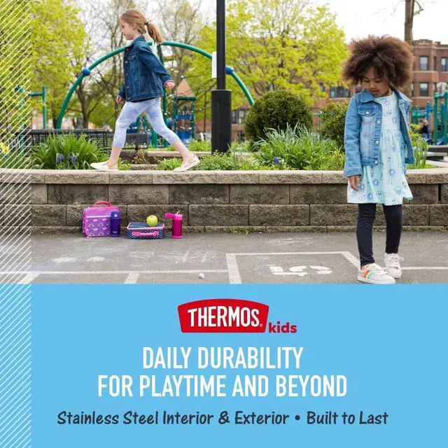 Alt view image 3 of 7 - THERMOS FUNTAINER Water Bottle with Straw - 12 Ounce - Kids Stainless Steel Vacuum Insulated Water Bottle with Lid, Bluey