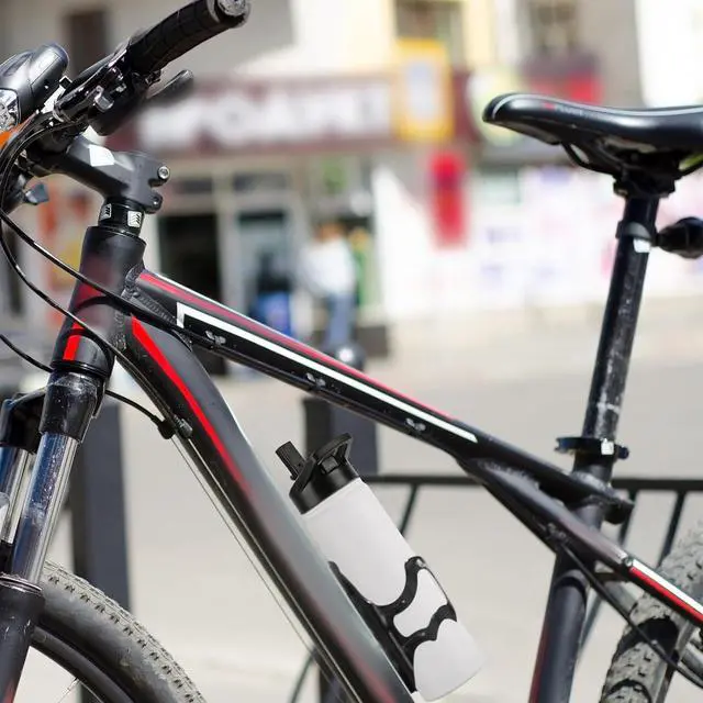 Alt view image 7 of 7 - DOMICARE Insulated Water Bottle, 22 oz Vacuum Insulated Stainless Steel Reusable Sports Bottle with Straw Lid & Spout Lid for Travel, Camping, Bike, Leakproof, White, 8 Pack