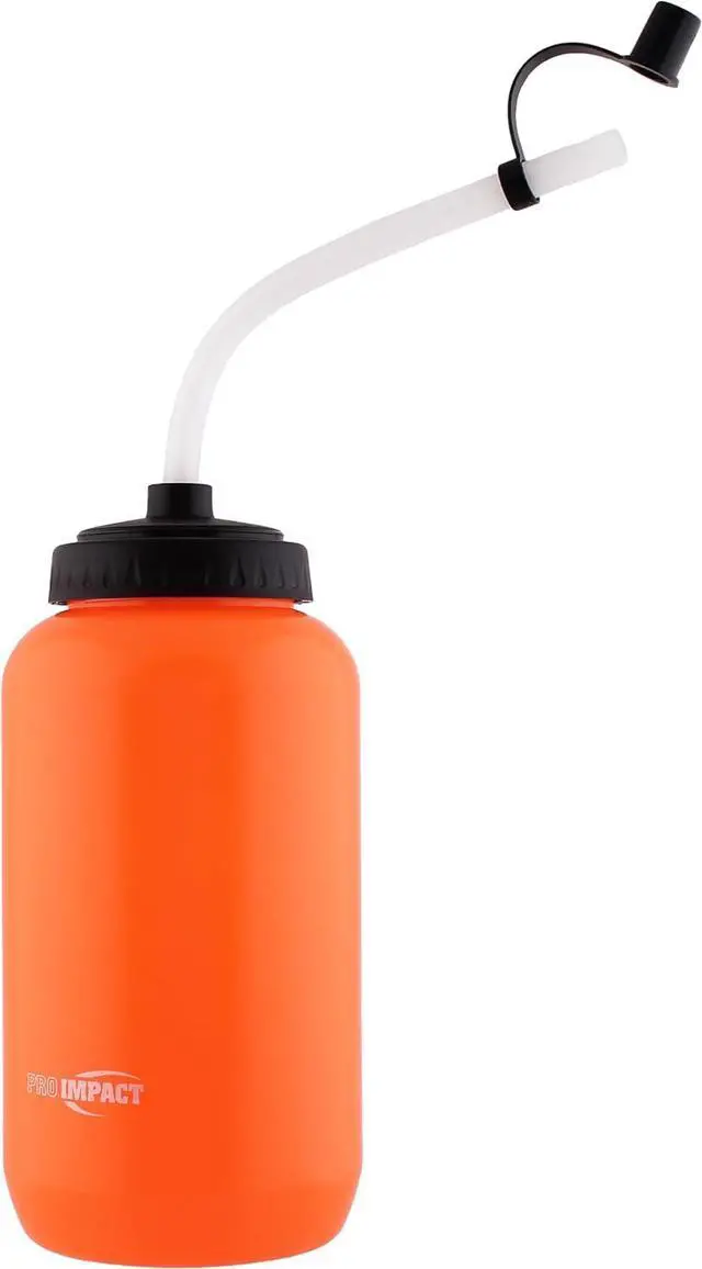 Alt view image 2 of 4 - Pro Impact Squeezable Water Bottle Bendable Long Straw - LDPE BPA Free Plastic - Hydration for Baseball Hockey Gym MMA Yoga Boxing Cycling Softball Football Lacrosse (35.5 Oz.)