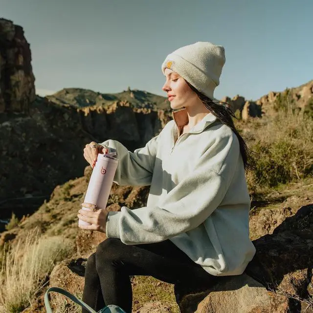 Alt view image 2 of 7 - BOTTLE BOTTLE Insulated Water Bottle 24oz with Straw Lid and Handle for Sports Travel Gym Stainless Steel Water Bottles Double-Wall Vacuum Metal Thermos Leak Proof BPA-Free