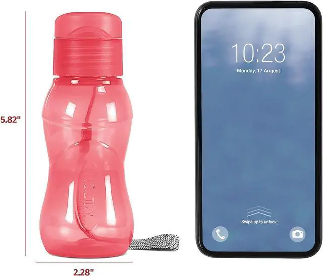 Alt view image 3 of 7 - MILTON 8 pack 6 oz Kids Water Bottle for School Leak Free Flip Lid- Portable Small Sports Water Bottle for Adults Carry Strap Party Favors for Kids Treats Prizes Gifts Goodie Bag Stuffers Bulk Pack