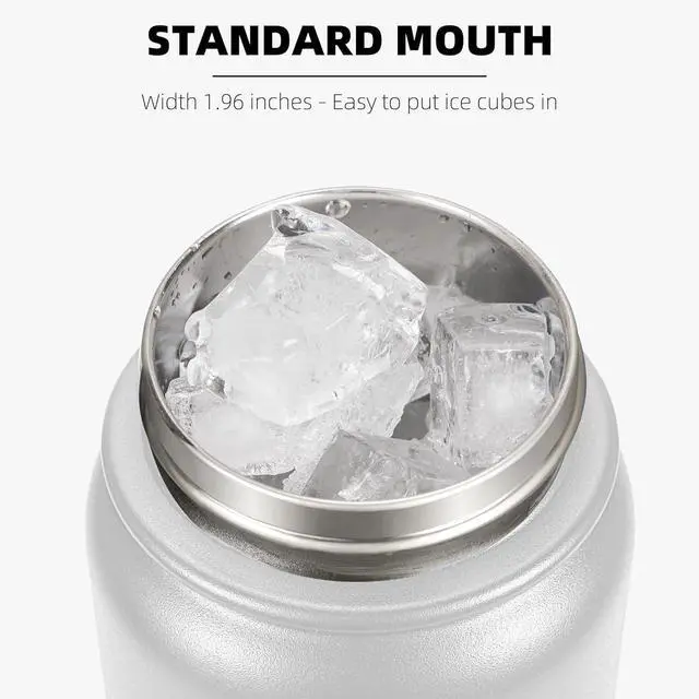 Alt view image 5 of 7 - 20 Oz Stainless Steel Insulated Sports Water Bottles with Straw for Kids Men and Women (Black)