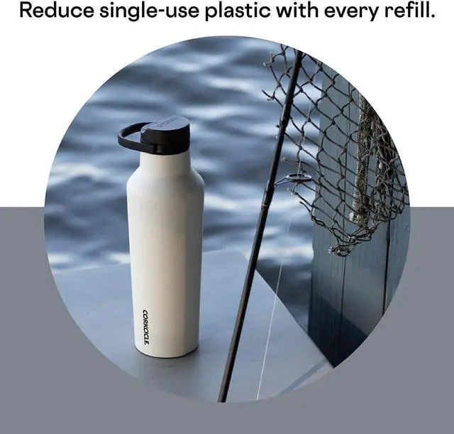 Alt view image 5 of 7 - Corkcicle Sport Canteen Insulated Tumbler, Hammerhead, 20 oz  Reusable Water Bottle Keeps Beverages Cold for 25 Hours & Hot 12 Hours  Cupholder Friendly Tumbler with Screw-On Cap