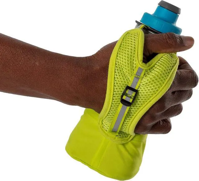 Alt view image 3 of 6 - Nathan Running Handheld Water Bottle Adjustable No-Grip Quick Squeeze Lite Hand Strap. 12 oz Insulated Water Bottle. Reflective Hydration