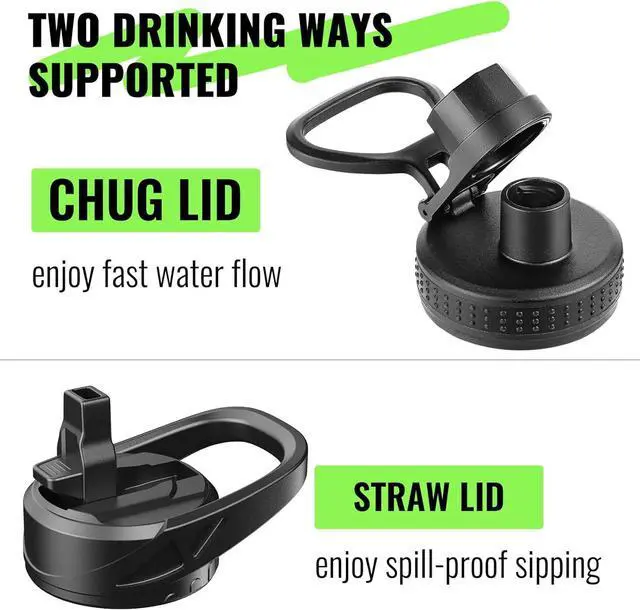 Alt view image 2 of 6 - 64 oz Glass Water Bottle With Straw and Handle, Half Gallon Sports Motivational Water Jug Flask with Silicone Sleeve, Large Water Cup with Time Marker for Travel, Gym, Army Green