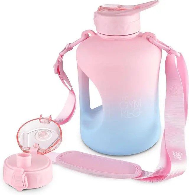 Main image of THE GYM KEG 1 Gallon Water Bottle (128oz) I 3.78l Big Water Jug I 128 oz Sports Bottle with Straw and Motivational Time Markings I Large Reusable Bottle | BPA-Free Plastic I Leakproof