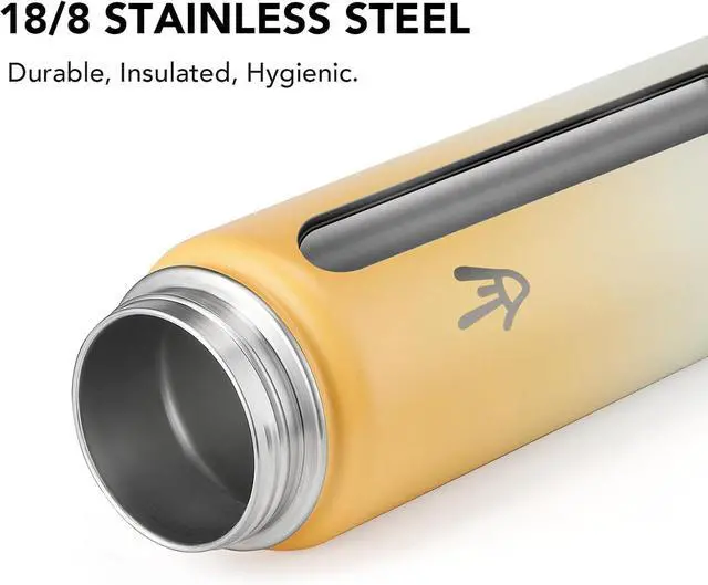 Alt view image 4 of 7 - Enerbone Insulated Water Bottle, 32 oz Stainless Steel Water Bottles with Carrying Strap, Double-Wall Vacuum Insulation Thermos, Leakproof Sports Bottle with Straw, Keep Drinks Hot or Cold for Hours