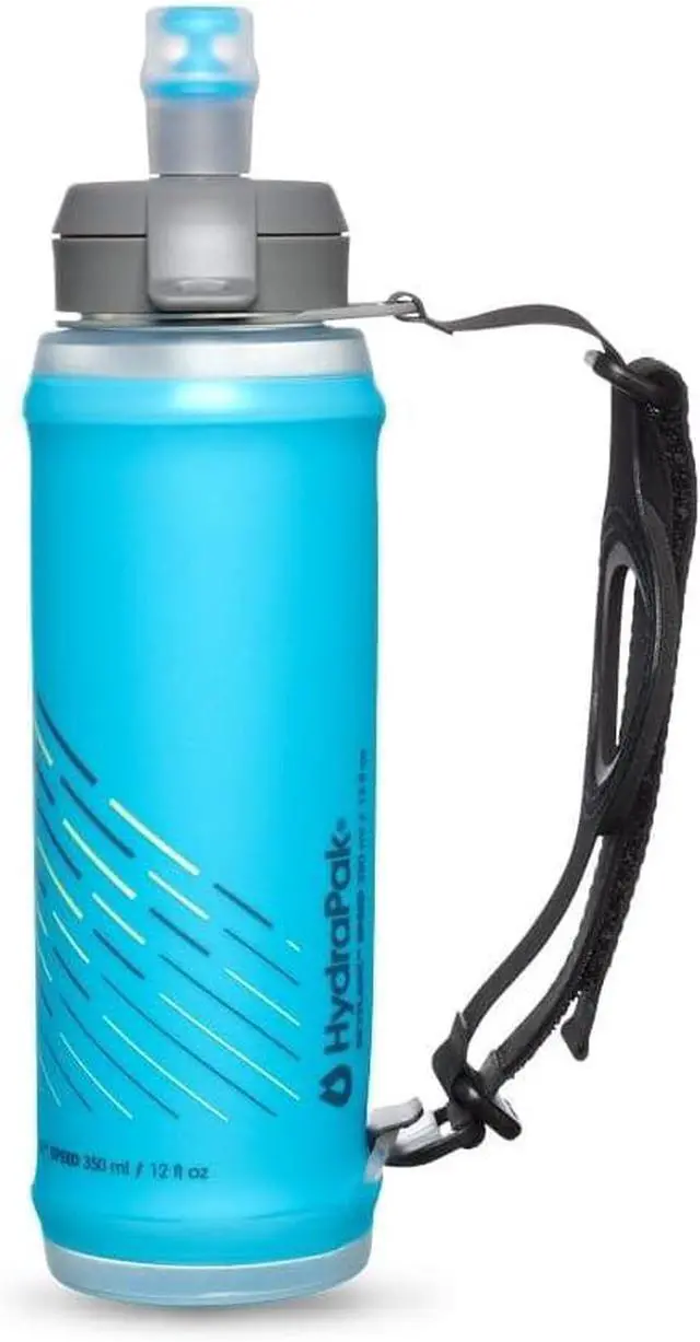 Alt view image 2 of 7 - HydraPak SkyFlask Speed - Collapsible Handheld Running Water Bottle (350ml, 500ml, 500ml Insulated) - Adjustable Strap, Lightweight, Spill-Proof Cap