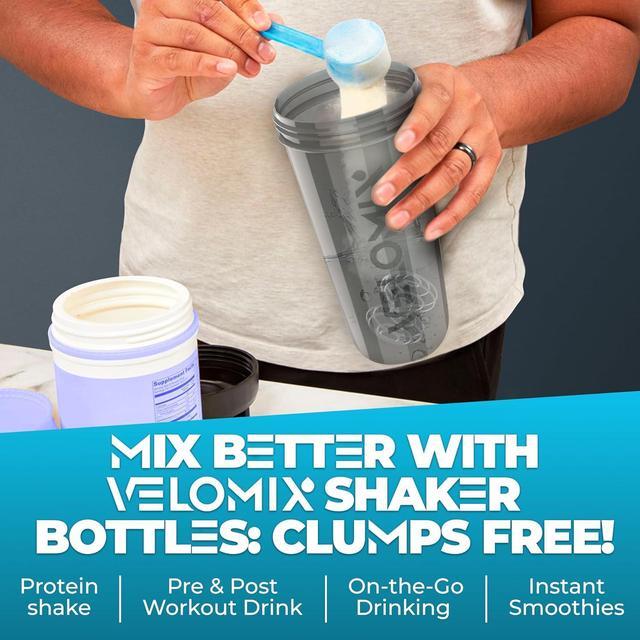 Alt view image 5 of 7 - -4 PACK- 28 oz Protein Shaker Bottle for Protein Mixes - 4x Wire Whisk | Leak Proof Shaker Cups for Protein Shakes | Protein Shaker Bottle Pack | Protein Shake Cup(Silver Mix)