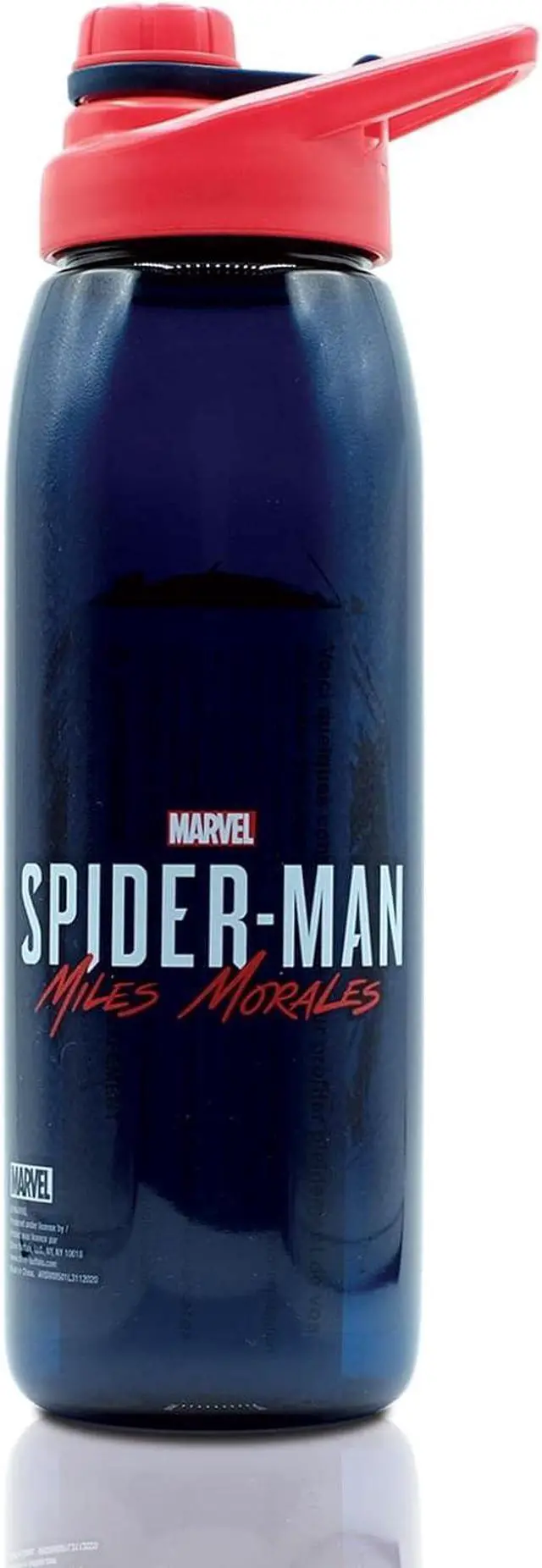 Alt view image 2 of 6 - Marvel Spider-Man Miles Morales 28-Ounce Sports Water Bottle | BPA-Free Plastic Water Jug With Leakproof Screw-Top Lid And Flip-Up Cap | Hydration For Outdoor Activities, Gym Fitness Gifts