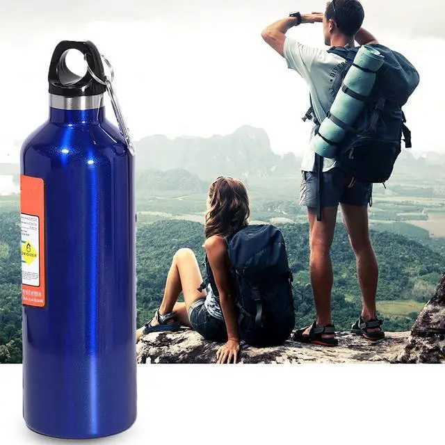 Alt view image 3 of 5 - Thermoses Water Bottle Stainless Thermos 17oz Nitrogen Bottle Type Thermal Cold Insulation Reusable Sports Water Bottles Leak Proof Carabiner Included Easy to Carry Work Sports Outdoors Hiking(Blue)