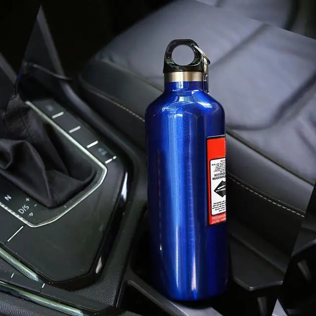 Alt view image 5 of 5 - Thermoses Water Bottle Stainless Thermos 17oz Nitrogen Bottle Type Thermal Cold Insulation Reusable Sports Water Bottles Leak Proof Carabiner Included Easy to Carry Work Sports Outdoors Hiking(Blue)