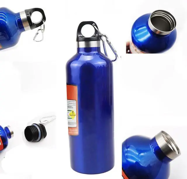 Alt view image 4 of 5 - Thermoses Water Bottle Stainless Thermos 17oz Nitrogen Bottle Type Thermal Cold Insulation Reusable Sports Water Bottles Leak Proof Carabiner Included Easy to Carry Work Sports Outdoors Hiking(Blue)