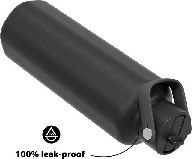Alt view image 3 of 7 - Meoky Insulated Water Bottle for Men: 24 oz Stainless Steel Water Bottle with Straw and Flip Lid for Work Sports - Commuters Gym Enthusiasts, Night