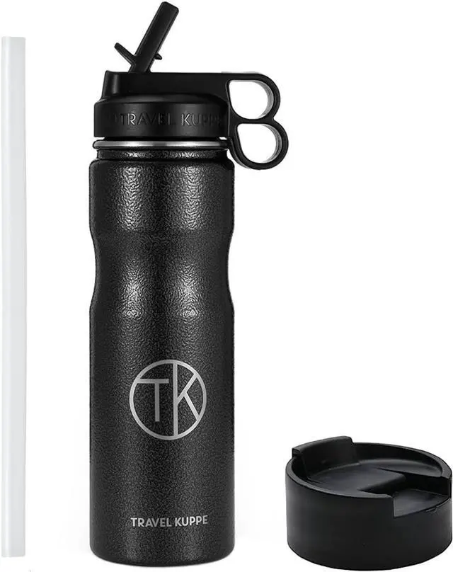Main image of Vacuum Insulated Cycling Sports Water Bottle | Bike Water Bottle Insulated w/Straw & Sip Lid | Stainless Steel Cycling Water Bottle | Sports Water Bottle Insulated & Scratch Resistant