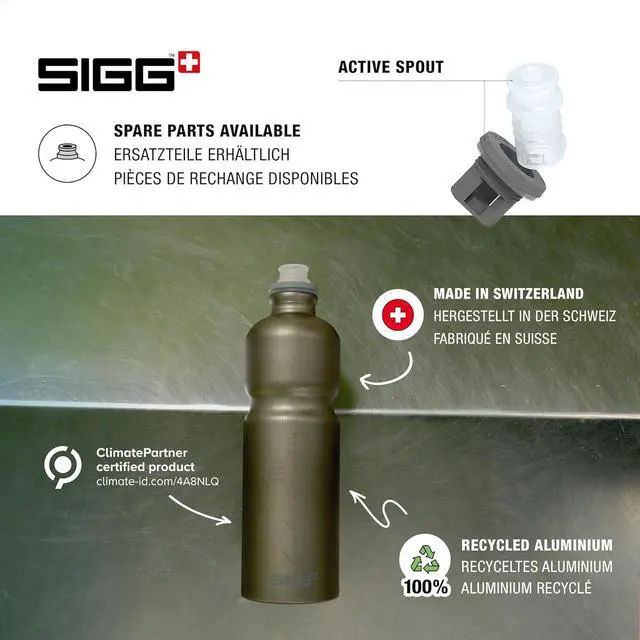 Alt view image 5 of 7 - SIGG - PCR Aluminum Water Bottle - Move MyPlanet - Smoked Pearl - Leakproof - Lightweight - BPA Free - 25 Oz