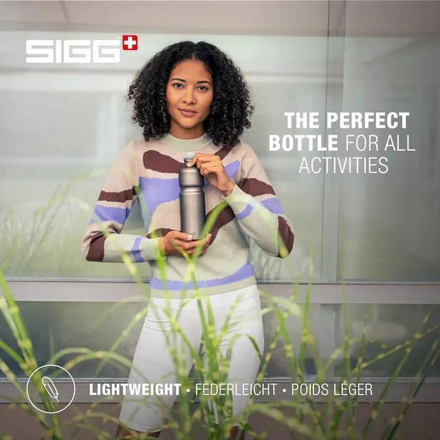 Alt view image 3 of 7 - SIGG - PCR Aluminum Water Bottle - Move MyPlanet - Smoked Pearl - Leakproof - Lightweight - BPA Free - 25 Oz