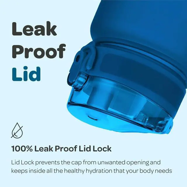 Alt view image 4 of 7 - Hydracy Water Bottle with Time Marker -Large BPA Free Water Bottle & No Sweat Sleeve -Leak Proof Gym Bottle with Fruit Infuser Strainer & Times to Drink -Ideal for Fitness Sports & Outdoors
