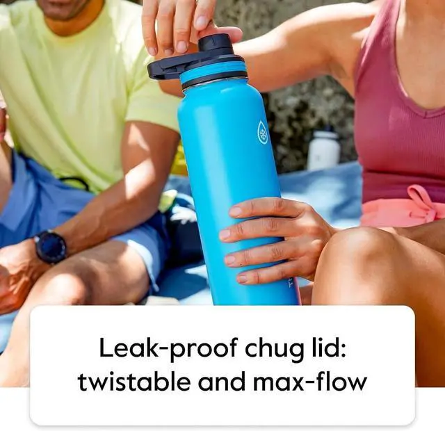 Alt view image 7 of 7 - ThermoFlask 24 oz Double Wall Vacuum Insulated Stainless Steel 2-Pack of Water Bottles, Black / Malachite