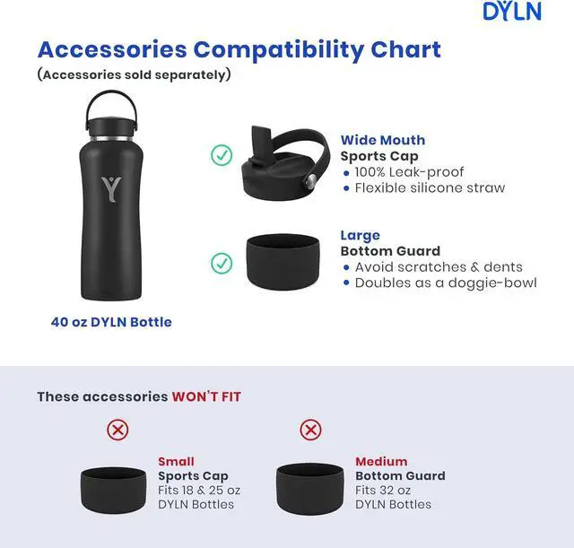 Alt view image 7 of 7 - DYLN Alkaline Water Bottle | Portable Hydrogen Water Bottle Creates Hydrogen-Rich Water up to 9.5 pH | Vacuum Insulated Stainless Steel Keeps Water Cold for 24 Hours