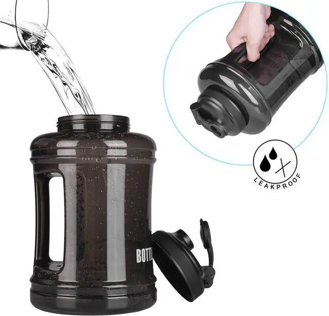 Alt view image 5 of 7 - Water Bottle with Handle 2.5L Large Sports Water Bottle Half Gallon BPA Free Plastic Water Bottles Wide Mouth Water Bottle 83oz Reusable Gym Water Jug for Home Drinking Outdoor Sports Hiking Fitness