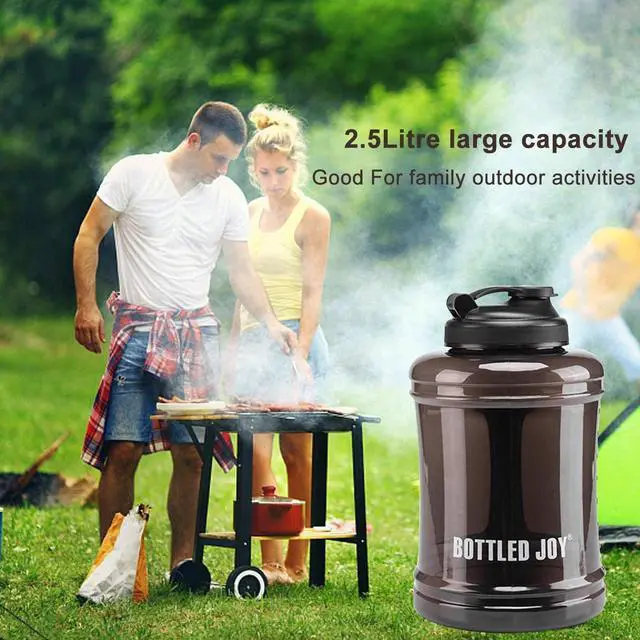 Alt view image 6 of 7 - Water Bottle with Handle 2.5L Large Sports Water Bottle Half Gallon BPA Free Plastic Water Bottles Wide Mouth Water Bottle 83oz Reusable Gym Water Jug for Home Drinking Outdoor Sports Hiking Fitness