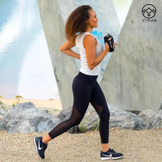 Alt view image 6 of 7 - Handheld Running Water Bottle (17oz) | Water Bottle Phone Holder | Secure Seal & Non-Slip Rubber Grip | Phone Holder for Running | Handheld Water Bottle Running | Running Water Bottle Hand