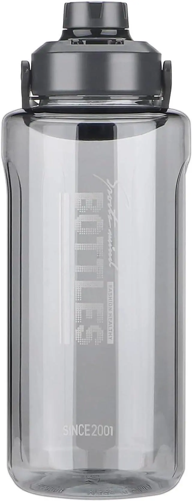 Alt view image 3 of 7 - Half Gallon/64oz Water Bottle With Handle, Leak proof with removable strainer, BPA Free Fitness 2L Sports Water Jug, ensure You Drink Enough Water Daily for Gym and Outdoor Sports(Grey)