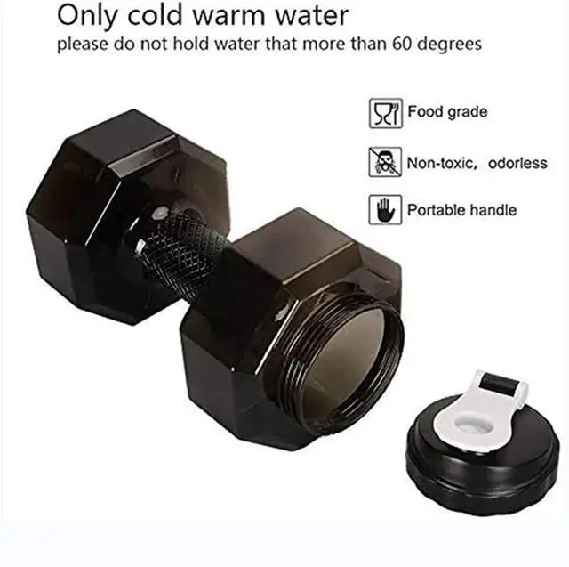 Alt view image 4 of 7 - 2.6L / 88oz Dumbbell Shape Water Bottle, Portable Weight Water Bottles, Dumbbells Travel Cup, PETG Eco-Friendly Cup for Gym, Yoga, Running, Outdoors, Cycling, and Camping