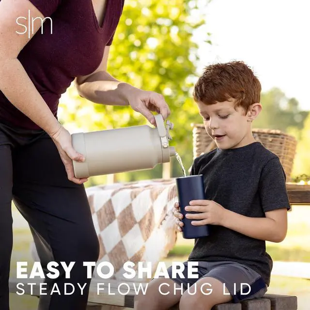 Alt view image 5 of 7 - Simple Modern Trek Pivot | Half Gallon Water Bottle Jug with Handle & Boot | Interchangeable Straw & Chug Lids | Large Insulated Stainless Steel | Sports Camping Outdoors | 64oz, Green Apple