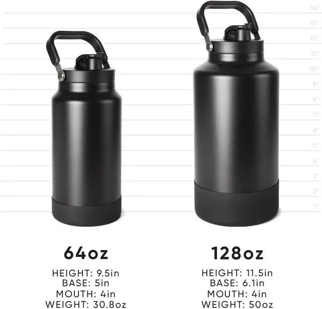 Alt view image 7 of 7 - Simple Modern Trek Pivot | Half Gallon Water Bottle Jug with Handle & Boot | Interchangeable Straw & Chug Lids | Large Insulated Stainless Steel | Sports Camping Outdoors | 64oz, Green Apple