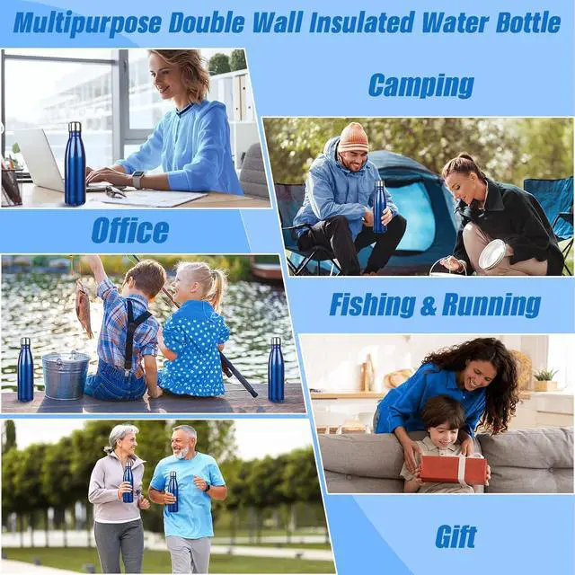 Alt view image 6 of 6 - Sfee Insulated Water Bottle, 17 oz Stainless Steel Water Bottles, Double Wall Vacuum Reusable Water Bottles Leak Proof BPA-FREE Sports Bottle Cup Keep Hot&Cold for Running Gym Workout Cycling Kids