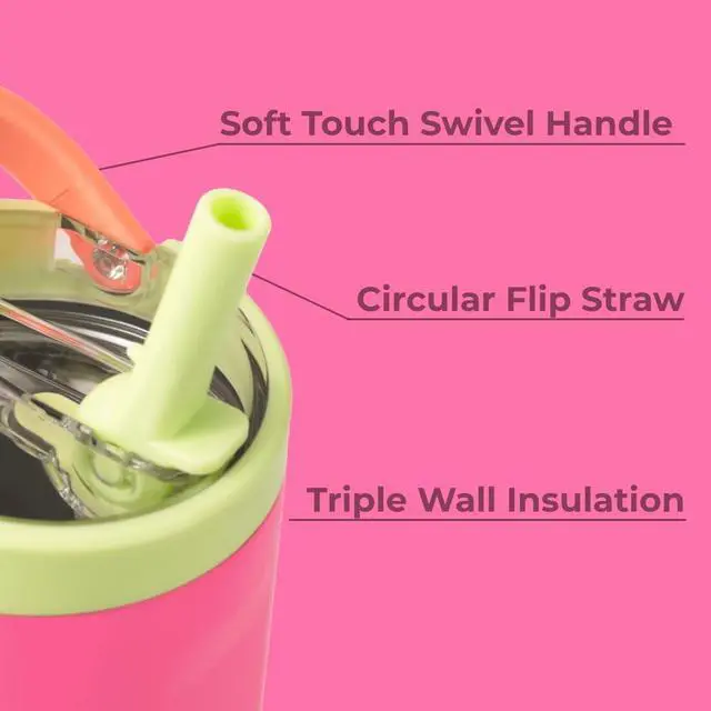 Alt view image 3 of 6 - HydroJug Sport - Stainless Steel Tumbler with Straw, Vacuum Insulated, 32oz Leakproof Water Bottle, Ergonomic Design, Reusable, Dishwasher Safe, Rubber Base, Durable for Gym or Outdoors, Orchid