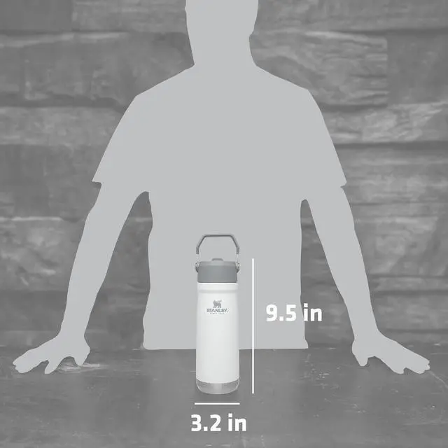 Alt view image 6 of 7 - Stanley IceFlow Flip Straw Water Bottle 22 oz | Built-In Straw for Travel and Sports | Lightweight and Leak Resistant | Insulated Stainless Steel | BPA-Free | Polar