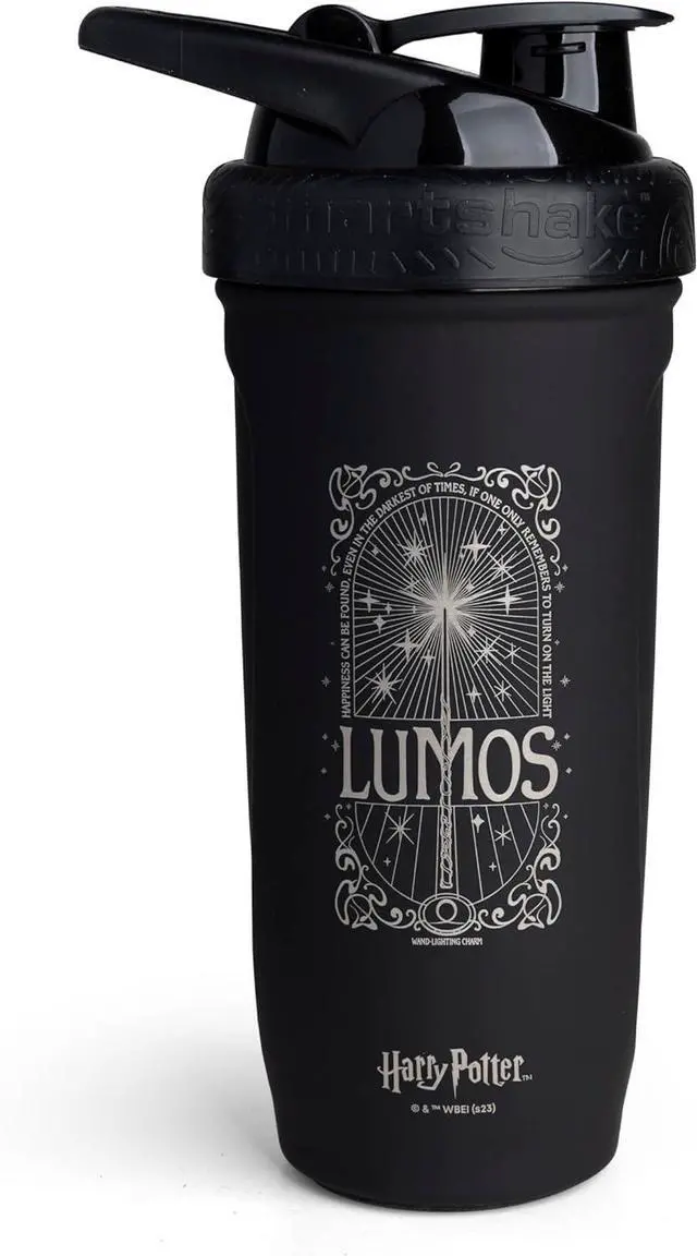 Main image of Smartshake Reforce Stainless Steel Harry Potter Lumos Style Shaker Bottle (900 ML /30oz) | Lightweight Resistance Sports Shaker Bottle with a Soft Lid | Leakproof, BPA Free & DEHP Free