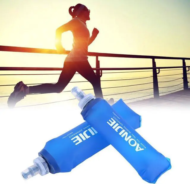 Alt view image 3 of 7 - AONIJIE 2 Pcs Sports Collapsible Water Bottle BPA Free - TPU Soft Drink Water Kettle Foldable Flask for Hiking Bicycling Running Climbing