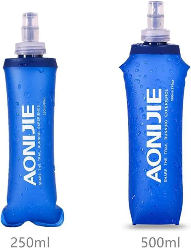 Alt view image 5 of 7 - AONIJIE 2 Pcs Sports Collapsible Water Bottle BPA Free - TPU Soft Drink Water Kettle Foldable Flask for Hiking Bicycling Running Climbing