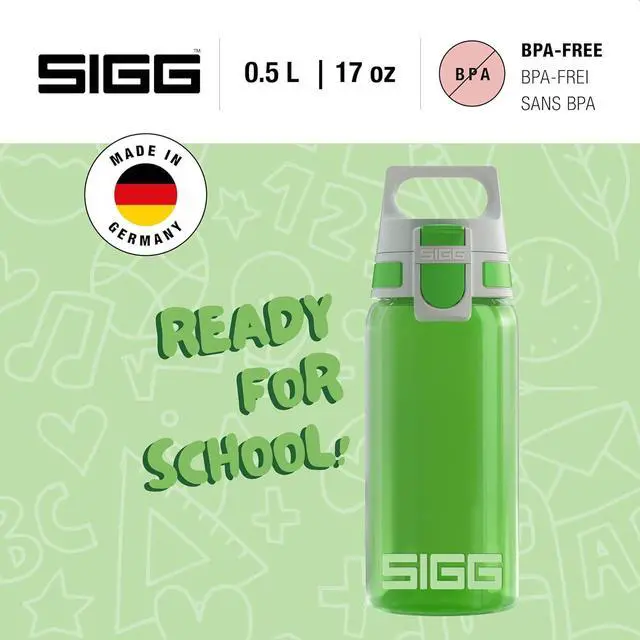 Alt view image 2 of 7 - SIGG - Kids Water Bottle - VIVA ONE - Made in Germany - Dishwasher Safe - Carbonated Drinks - Sports & School - 17 Oz