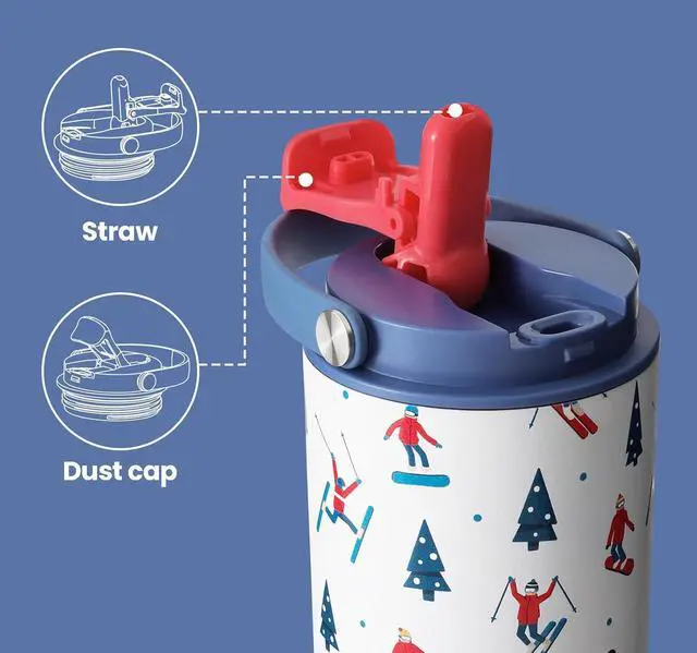 Alt view image 4 of 5 - BOTTLE BOTTLE Insulated Water Bottle with Straw and Handle Stainless Steel Water Bottles for Car Sports Home Office and School 26oz Leak Proof