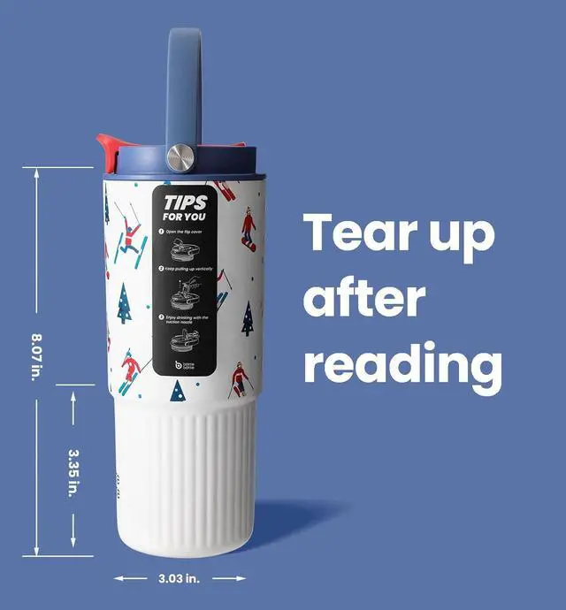 Alt view image 5 of 5 - BOTTLE BOTTLE Insulated Water Bottle with Straw and Handle Stainless Steel Water Bottles for Car Sports Home Office and School 26oz Leak Proof