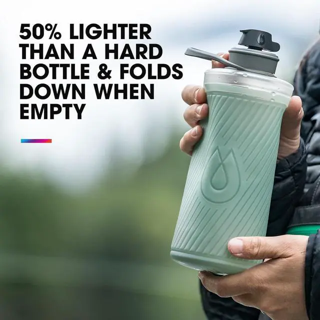 Alt view image 4 of 6 - HydraPak Flux - Collapsible Backpacking Water Bottle (750ml, 1L, 1.5L) - BPA Free, Ultra Light, Spill-Proof Twist Cap