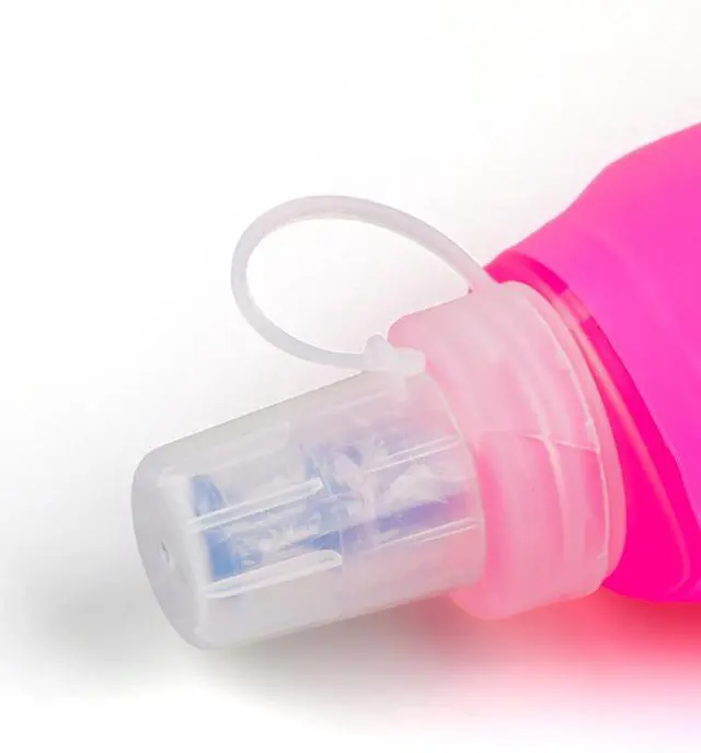 Alt view image 4 of 6 - Folding Soft Flask Portable Collapsible Running Lightweight Water Bottle for Outdoor Sports,Travel with Mouthpeice Cover