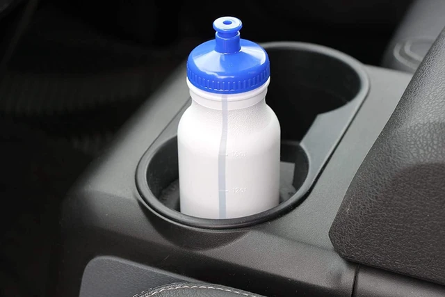 Alt view image 5 of 5 - Pinnacle Mercantile Sports Squeeze Plastic Water Bottles Push/pull Cap 20 Ounce Bpa-free Set 8 (Black Cap)