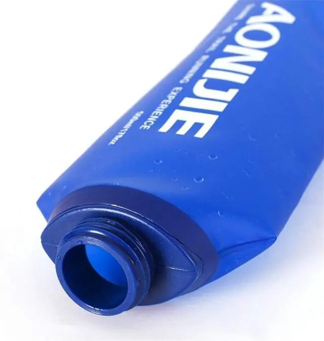 Alt view image 5 of 7 - AONIJIE 2 Pack Soft Water Bottle, TPU Collapsible Flask Foldable Bottles for Hydration Pack, BPA-Free, for Running Hiking Cycling Climbing (2 Pcs - 250ml)