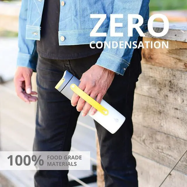 Alt view image 6 of 7 - Elemental Iconic Stainless Steel Water Bottle with Straw - 20 oz Leak Proof Triple Wall Insulated Water Bottles for Travel and Sports - Reusable Gym Water Bottle with 2 Straws - Lightning Storm
