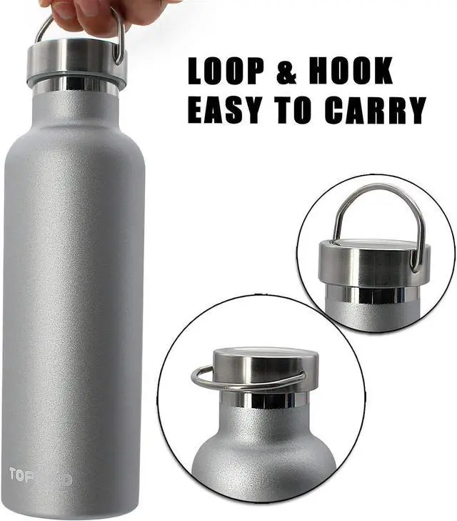 Alt view image 5 of 7 - TOPOKO 25 oz Stainless Steel Vacuum Insulated Water Bottle, Keeps Drink Cold up to 24 Hours & Hot up to 12 Hours Leak Proof and Sweat Proof Large Capacity Sports Bottle Wide Mouth Metal Lid
